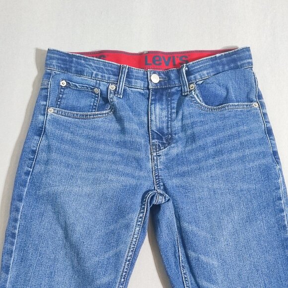 Levi's 511 jeans men's youth size 16 (W29XL30) denim blue colour slim fit jeans - Picture 2 of 15